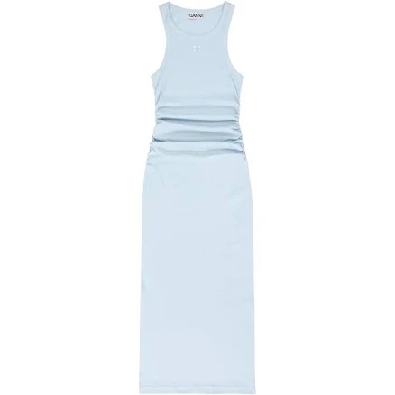 Ganni Women's Ribbed Maxi Tank Dress