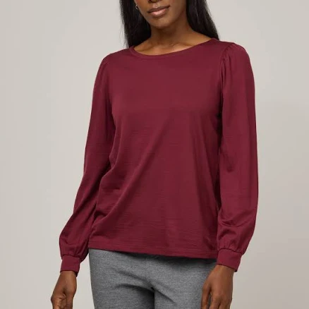 Edith Merino Wool Puff Sleeve Top