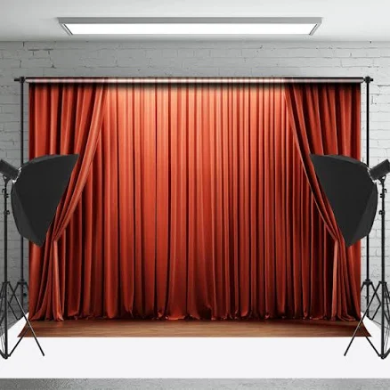 Lofaris Retro Red Theater Curtain Stage Photo Booth Backdrop | Diy Photography Backdrop | Backdrop Photography Ideas | Photo Studio Background