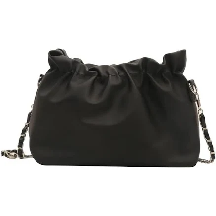 Balletcore Women's Elegant Pleated Cloud Puff Chain Crossbody Bag