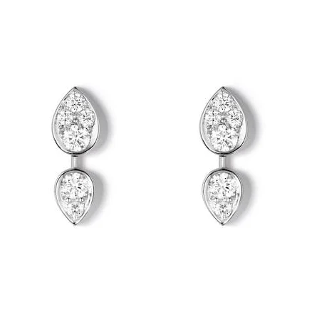 Chaumet White Gold And Diamond Joséphine Ronde D'Aigrettes Earrings