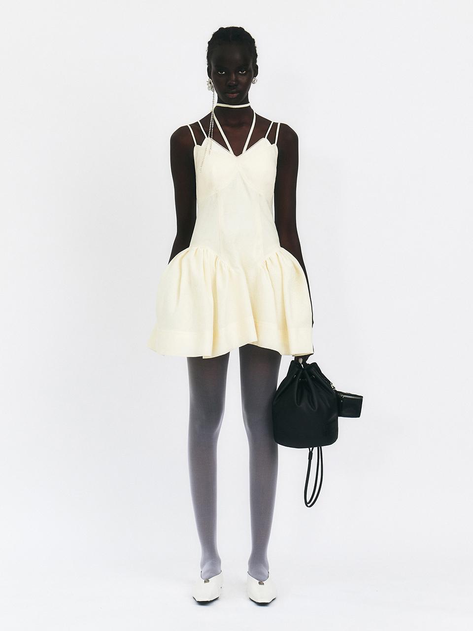 Strappy Mini Dress Neck Strap Tie