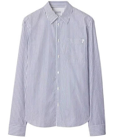 Burberry Men's Relaxed-Fit Striped Cotton Shirt