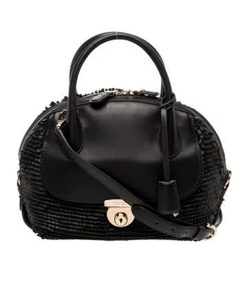 Salvatore Ferragamo Gancio Top Handle Bag in Black