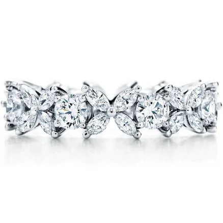 Tiffany Victoria Platinum Diamond Alternating Ring