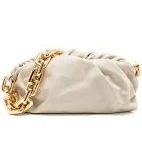 Bottega Veneta Chain Pouch Bag Calfskin White Ghw