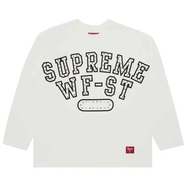 Supreme Athletic Studded Long-Sleeve Top 'White'
