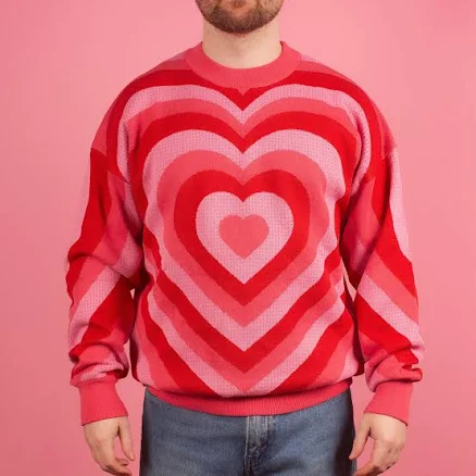 Funky Loud Heart Pattern Sweater