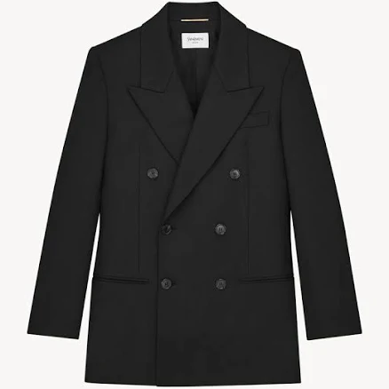 Saint Laurent Women's Double-Breasted Wool Jacket