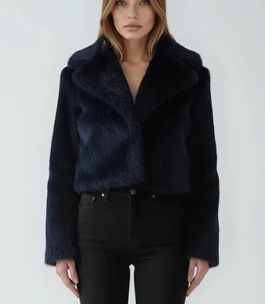 Amelie Faux Fur Crop Jacket