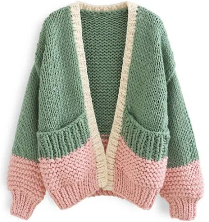 Chunky Hand-Knit Cardigan