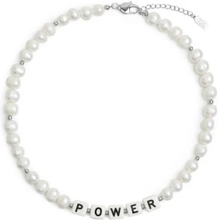 Pearl Ceramic Letter Choker