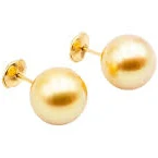 Earrings TASAKI in yellow gold and pearls - vintage