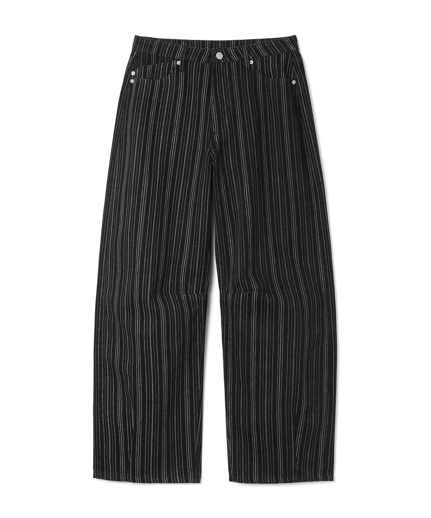 Stripe Ballon Jeans [Washed Black]