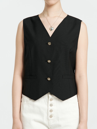 Single Three Button Vest
