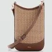 MANGO Woven Phone Crossbody Bag
