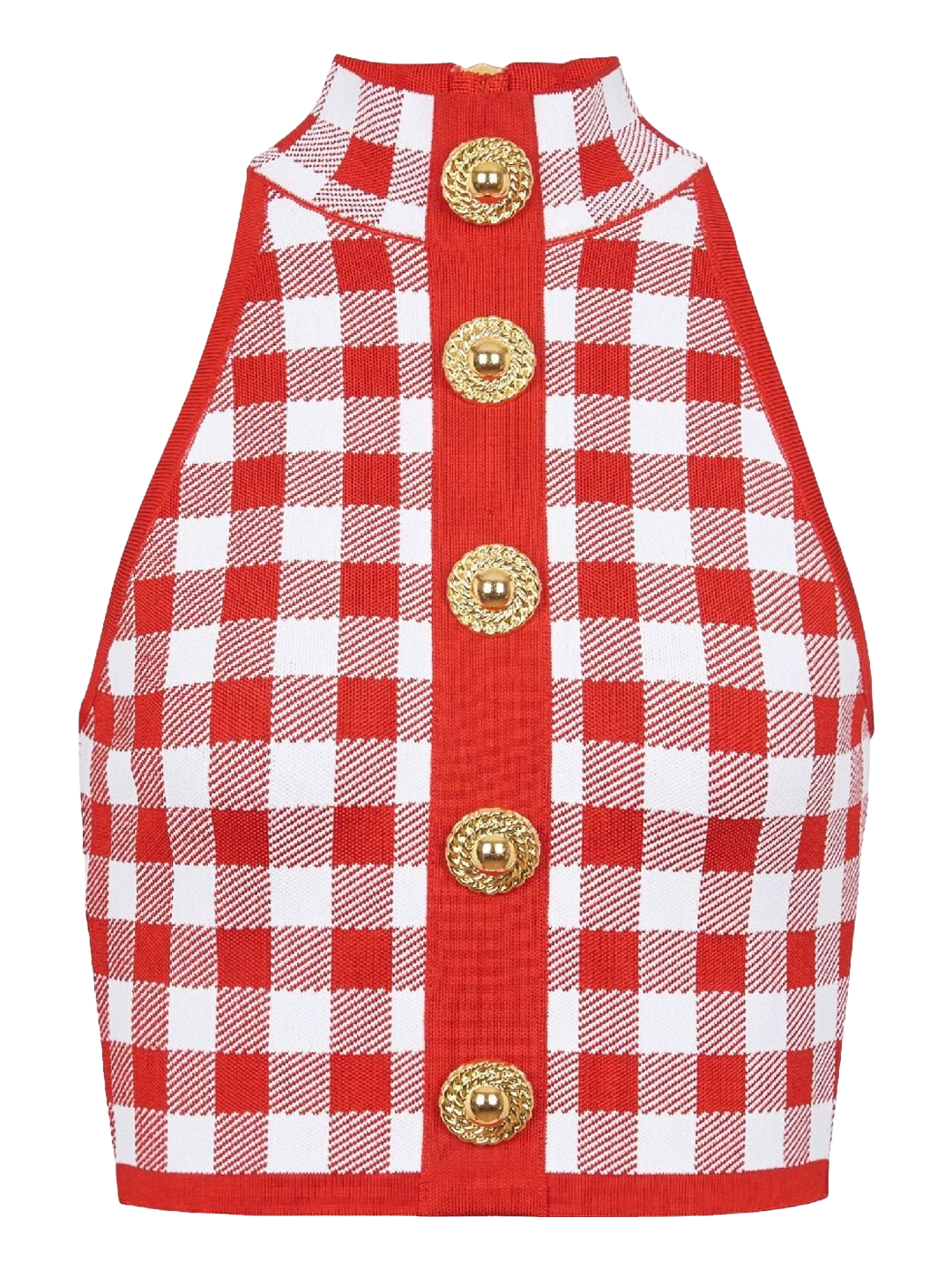 Gingham Cropped Vest