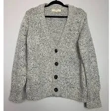 Vanessa Bruno Athe Wool Alpaca Chunky Knit Cardigan