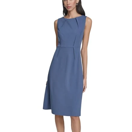 Calvin Klein Women's Sleeveless Seamed Midi Dress