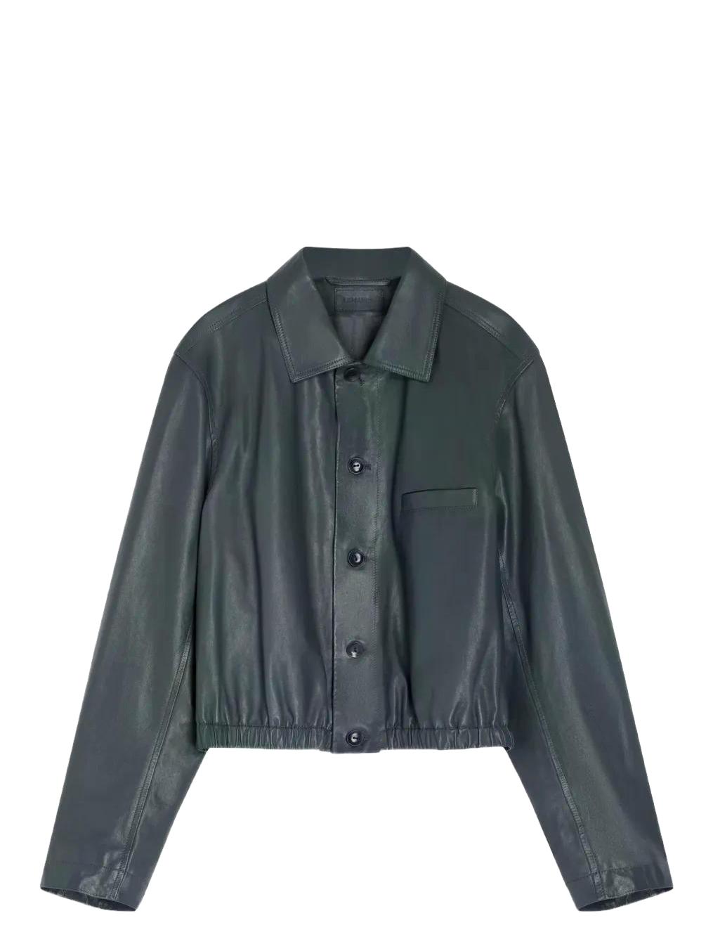 Button-up Leather Jacket