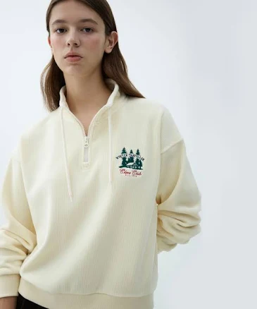 CLOVE 25FW Forest Patch Half-Zip Sweatshirt