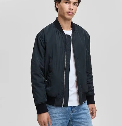 Mode of One Men's Relaxed-Fit Reversible Bomber Jacket