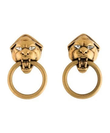 Balenciaga Crystal Creature XL Drop Earrings in Clear