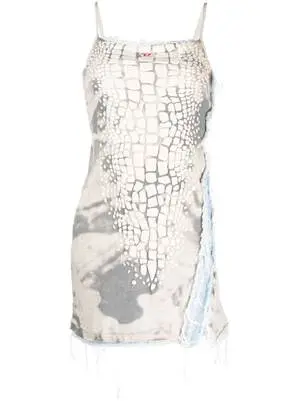 D-hople Crocodile-effect Dress