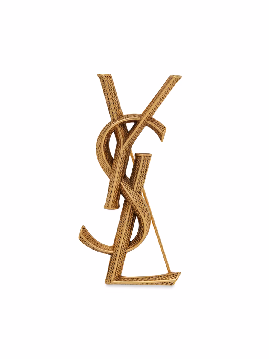 Logo Letter Bar-Pin Brooch
