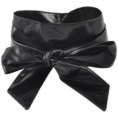 Allegra K Women's Obi Waist Faux Leather Belt Band