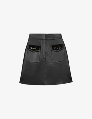 MAJE - Jelfie leather mini skirt
