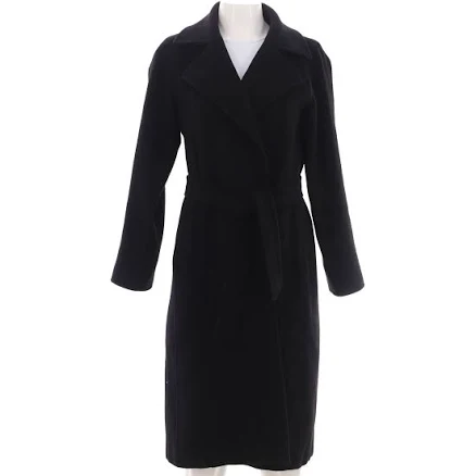 Max Mara Women's Manuela Icon Belted Wrap Coat Camel Hair Black