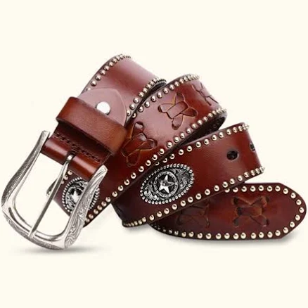 Studded Leather Belt