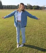 Denim Jacket with Contrast Collar - S