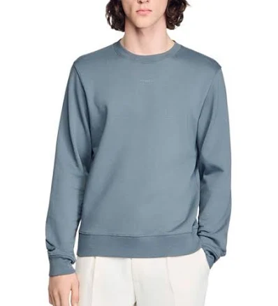 Sandro Mens Logo sweatshirt Blue