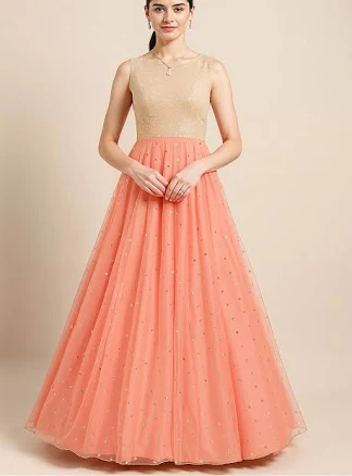 Embellished Net Gown