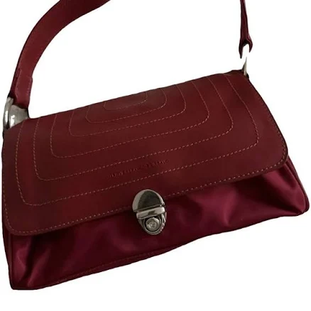Marithé & François Girbaud Leather & Satin Shoulder Bag