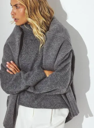 Oversized Knitted Turtle Neck Sweater