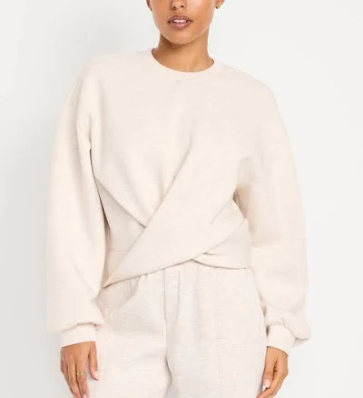 Old Navy Women's Bounce Fleece Twist-Front Top