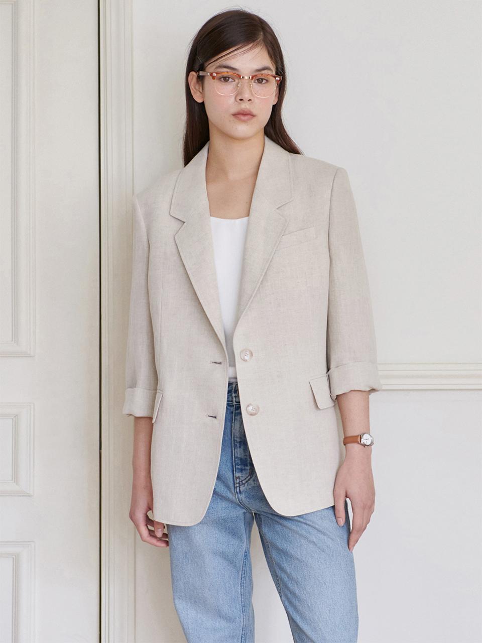 Summer Linen Relax Fit Jacket
