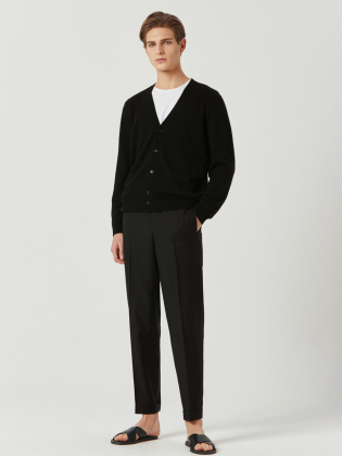 Merino Wool V-neck Cardigan