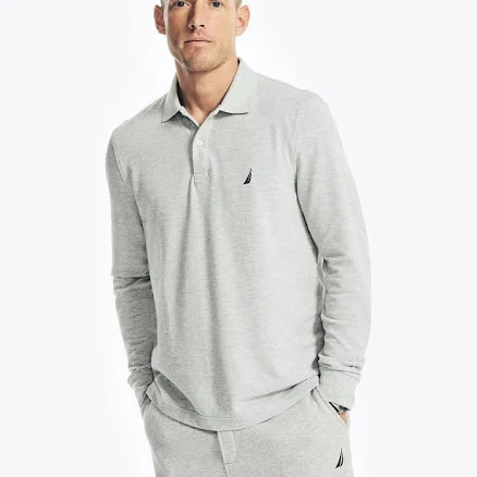 Nautica Men's Classic Fit Long Sleeve Deck Polo
