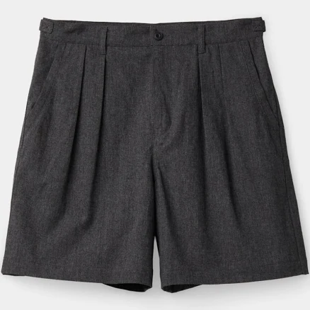 Two tuck Linen Short Pants