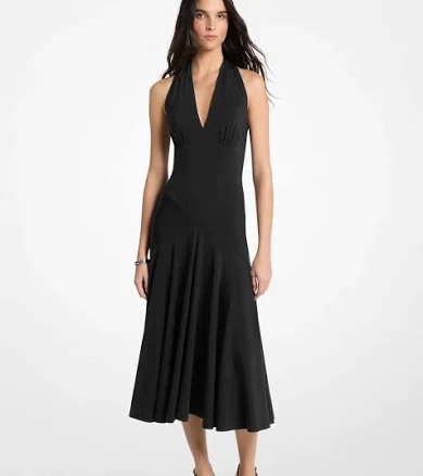 MICHAEL Michael Kors Stretch Matte Jersey Halter Midi Dress