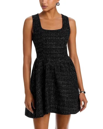 AQUA Women's Tweed Mini Dress