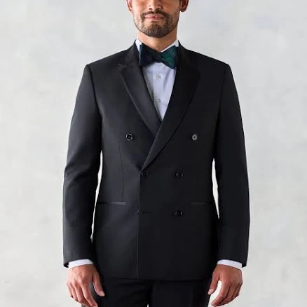 The Black Tux Double Breasted Satin Tuxedo Jacket