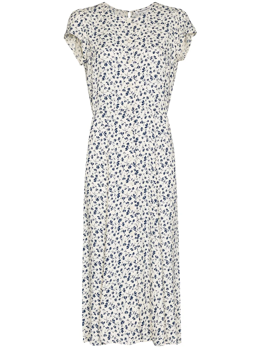 Fauna Button-front Midi Dress