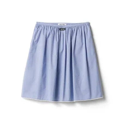 Gingham Check Skirt In Purple