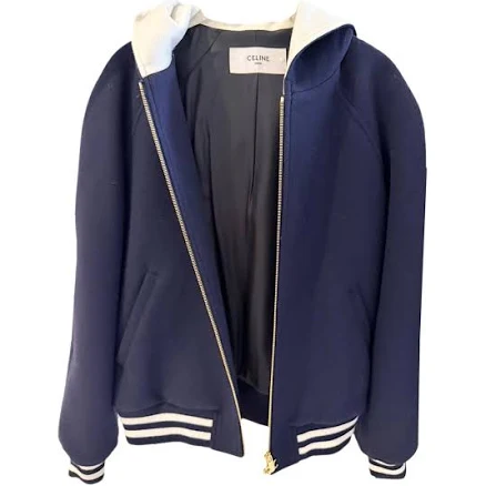 CELINE Hooded Teddy Cashmere Jacket