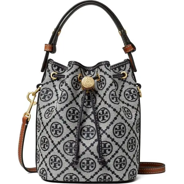 T Monogram Jacquard Bucket Bag